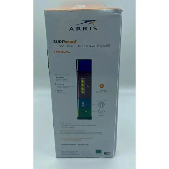 ARRIS Surfboard DOCSIS 3.0 Cable Modem & Wi-Fi Router AC1900 SBG6950AC2 - Picture 6 of 7